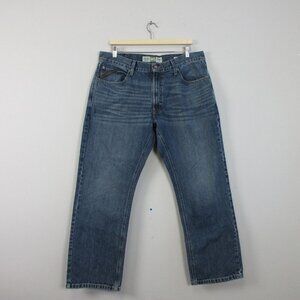 Ariat Legacy M5 Straight Fit Leg Jeans Men 36 x 30 Blue Cotton Cowboy Denim 716
